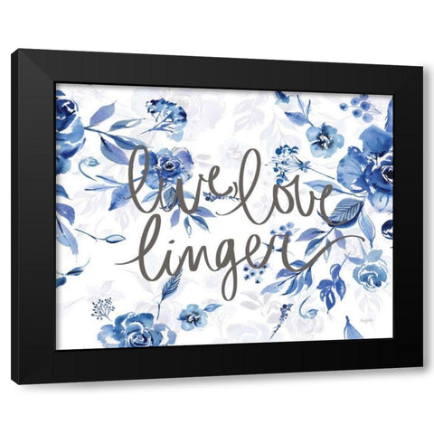 Delft Delight V Black Modern Wood Framed Art Print by Rice, Kristy