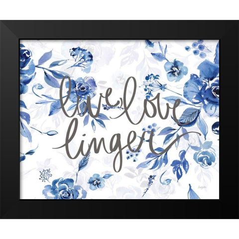 Delft Delight V Black Modern Wood Framed Art Print by Rice, Kristy