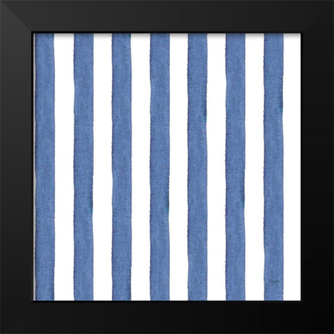 Delft Delight Pattern II Black Modern Wood Framed Art Print by Rice, Kristy