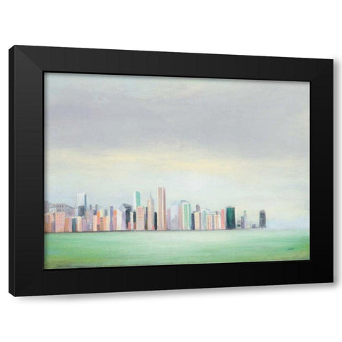 New York Skyline Black Modern Wood Framed Art Print by Purinton, Julia