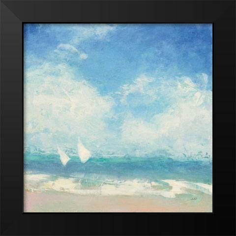 Rounding the Buoy Black Modern Wood Framed Art Print by Purinton, Julia