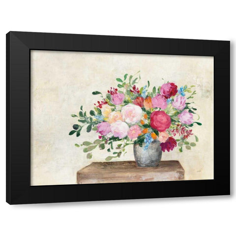 Farmhouse Bouquet Black Modern Wood Framed Art Print with Double Matting by Purinton, Julia