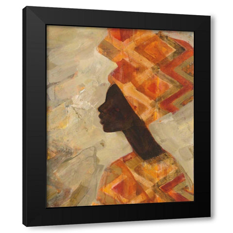 African Beauty II Black Modern Wood Framed Art Print by Hristova, Albena