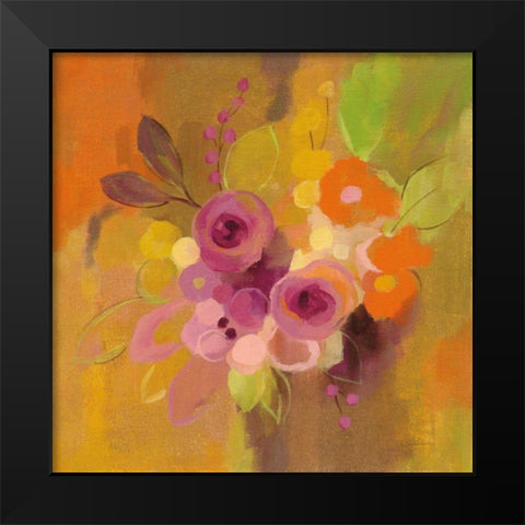 Small Bouquet I Black Modern Wood Framed Art Print by Vassileva, Silvia