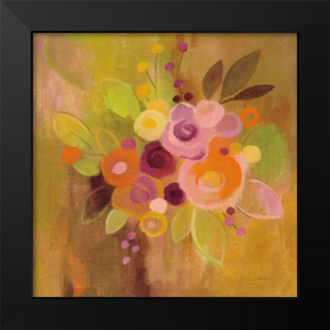 Small Bouquet II Black Modern Wood Framed Art Print by Vassileva, Silvia