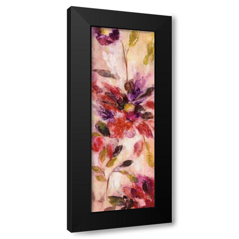 Exuberant Florals I Black Modern Wood Framed Art Print by Vassileva, Silvia