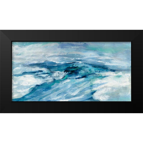 Archipelago Seascape Black Modern Wood Framed Art Print by Vassileva, Silvia