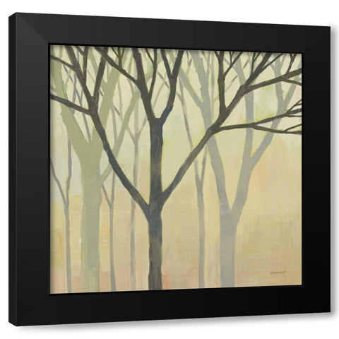 Spring Trees II Black Modern Wood Framed Art Print with Double Matting by Lovell, Kathrine