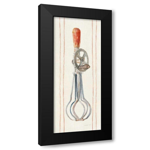 Floursack Kitchen II Black Modern Wood Framed Art Print with Double Matting by Nai, Danhui