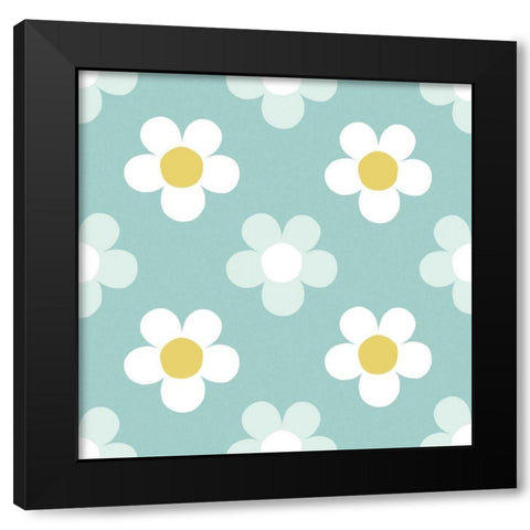 Baby Quilt Pattern 1 Black Modern Wood Framed Art Print with Double Matting by Grove, Beth