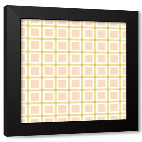 Baby Quilt Pattern 12 Black Modern Wood Framed Art Print by Grove, Beth