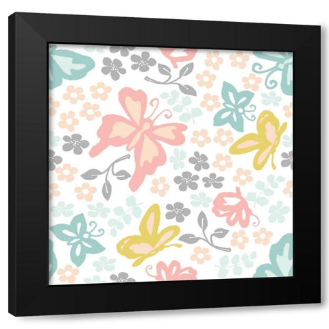 Baby Quilt Pattern 16 Black Modern Wood Framed Art Print with Double Matting by Grove, Beth