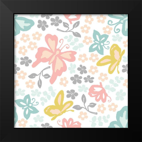 Baby Quilt Pattern 16 Black Modern Wood Framed Art Print by Grove, Beth