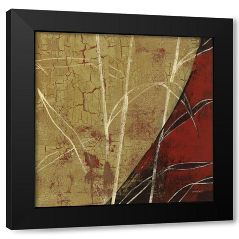 Sun Stems Tile II Black Modern Wood Framed Art Print with Double Matting by Lovell, Kathrine