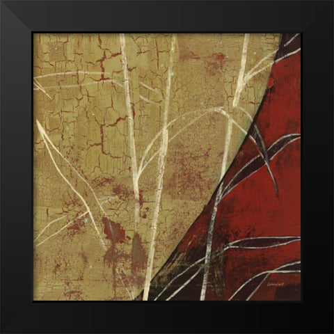 Sun Stems Tile II Black Modern Wood Framed Art Print by Lovell, Kathrine