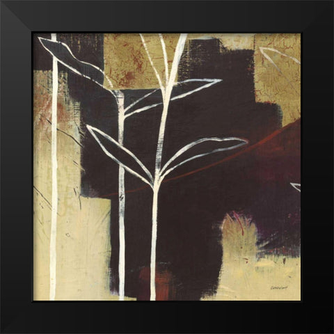 Sun Stems Tile III Black Modern Wood Framed Art Print by Lovell, Kathrine