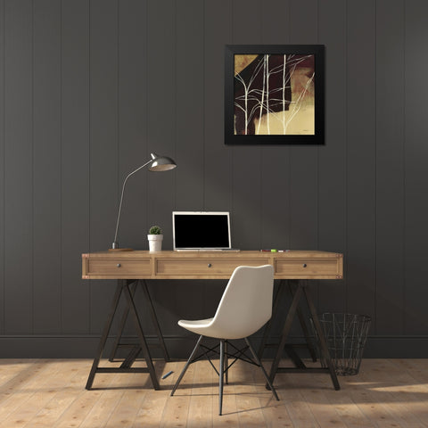 Sun Stems Tile IV Black Modern Wood Framed Art Print by Lovell, Kathrine