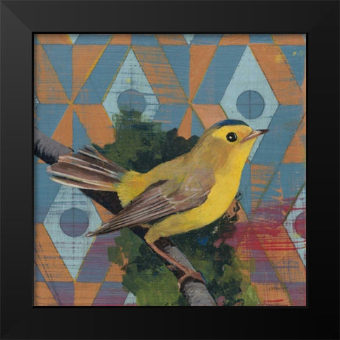 Wilsons Warbler Black Modern Wood Framed Art Print by Lovell, Kathrine