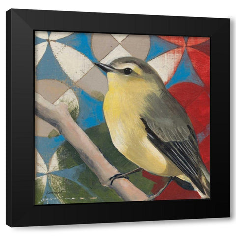 Philadelphia Vireo Black Modern Wood Framed Art Print by Lovell, Kathrine