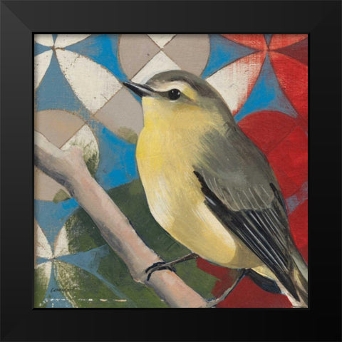 Philadelphia Vireo Black Modern Wood Framed Art Print by Lovell, Kathrine
