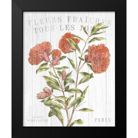 Fleuriste Paris III Black Modern Wood Framed Art Print by Wild Apple Portfolio