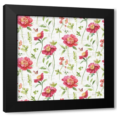 Pink Garden Step 01 Black Modern Wood Framed Art Print by Audit, Lisa