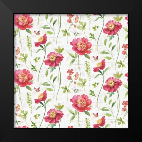 Pink Garden Step 01 Black Modern Wood Framed Art Print by Audit, Lisa