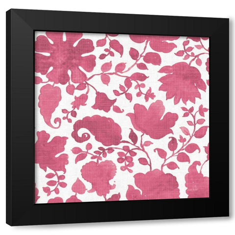 Pink Garden Step 03A Black Modern Wood Framed Art Print with Double Matting by Audit, Lisa