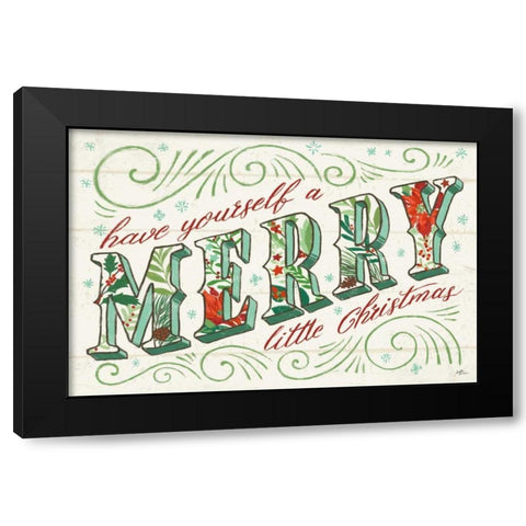 Holiday Joy I Black Modern Wood Framed Art Print with Double Matting by Penner, Janelle