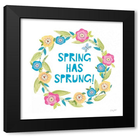 Spring Has Sprung II Black Modern Wood Framed Art Print with Double Matting by Prahl, Courtney