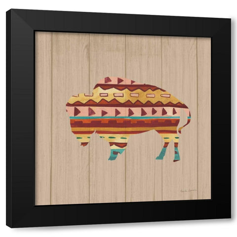 Southwestern Vibes II on Walnut Black Modern Wood Framed Art Print by Zaman, Farida
