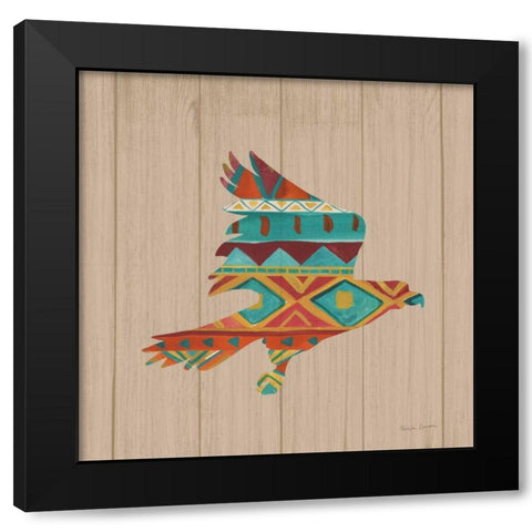 Southwestern Vibes III on Walnut Black Modern Wood Framed Art Print with Double Matting by Zaman, Farida