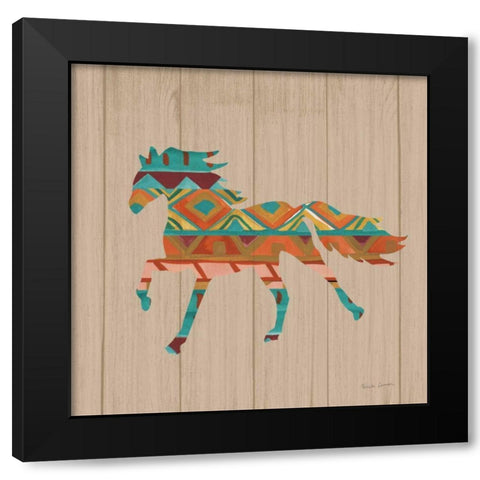 Southwestern Vibes IV on Walnut Black Modern Wood Framed Art Print with Double Matting by Zaman, Farida