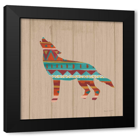 Southwestern Vibes VI on Walnut Black Modern Wood Framed Art Print with Double Matting by Zaman, Farida