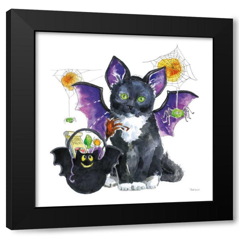 Halloween Pets VI Black Modern Wood Framed Art Print with Double Matting by Grove, Beth