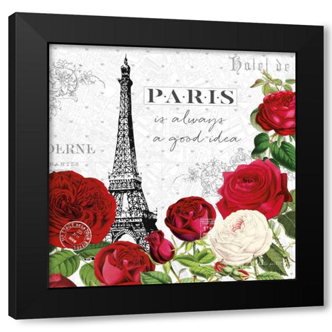 Rouge Paris II Black Modern Wood Framed Art Print with Double Matting by Pertiet, Katie