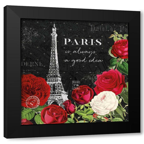 Rouge Paris II Black Black Modern Wood Framed Art Print by Pertiet, Katie