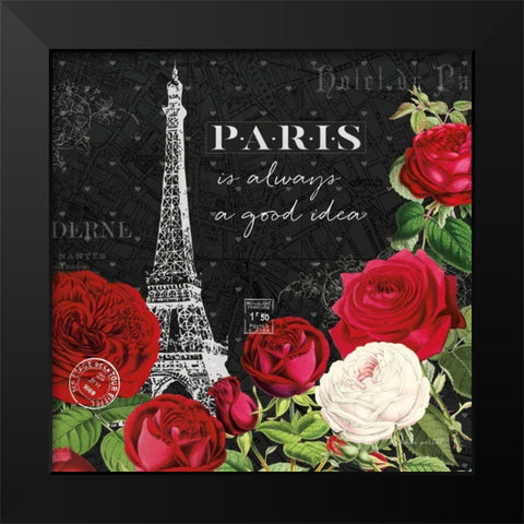 Rouge Paris II Black Black Modern Wood Framed Art Print by Pertiet, Katie