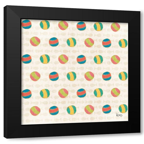 Otomi Cats Step 02A Black Modern Wood Framed Art Print by Charron, Veronique