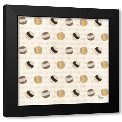 Otomi Cats Step 02A Neutral Black Modern Wood Framed Art Print by Charron, Veronique