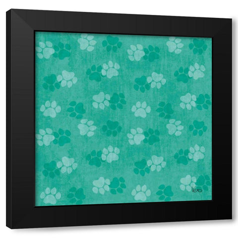 Otomi Cats Step 05D Black Modern Wood Framed Art Print by Charron, Veronique