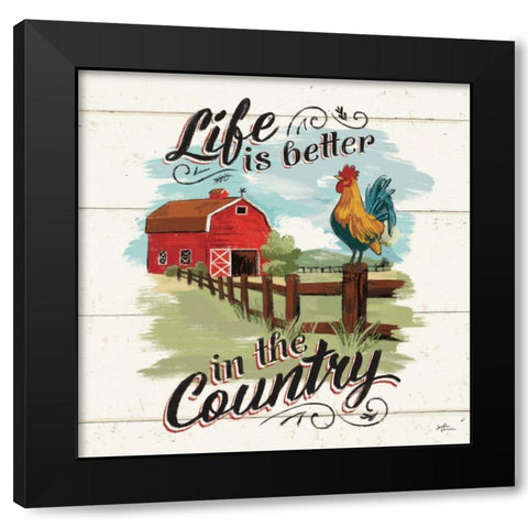 Farm Life III Black Modern Wood Framed Art Print with Double Matting by Penner, Janelle