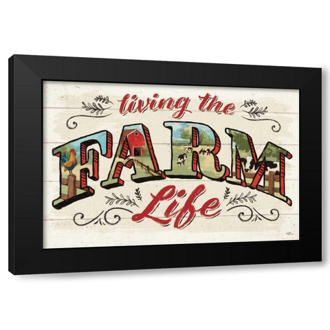 Farm Life IV Black Modern Wood Framed Art Print with Double Matting by Penner, Janelle