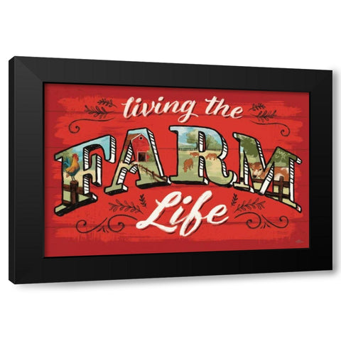 Farm Life V Black Modern Wood Framed Art Print with Double Matting by Penner, Janelle