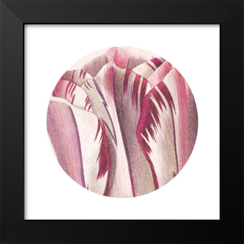 Tulips Circle Black Modern Wood Framed Art Print by Wild Apple Portfolio