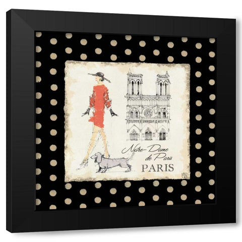 Ladies in Paris IV Black Modern Wood Framed Art Print by Tillmon, Avery