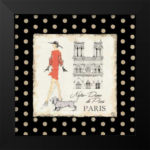 Ladies in Paris IV Black Modern Wood Framed Art Print by Tillmon, Avery