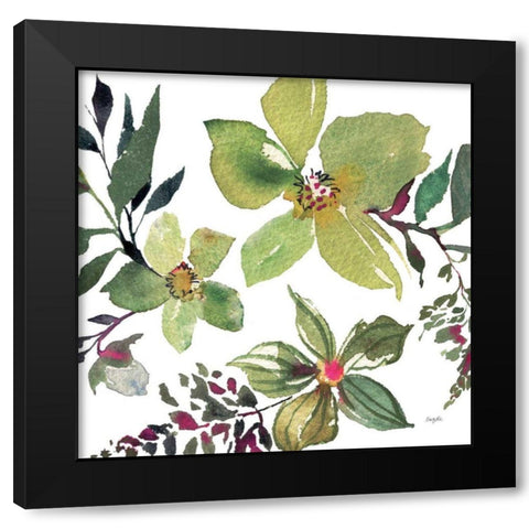 Hellebore Ya Doing II Black Modern Wood Framed Art Print by Rice, Kristy