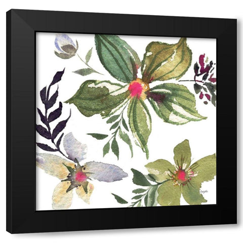 Hellebore Ya Doing IV Black Modern Wood Framed Art Print with Double Matting by Rice, Kristy