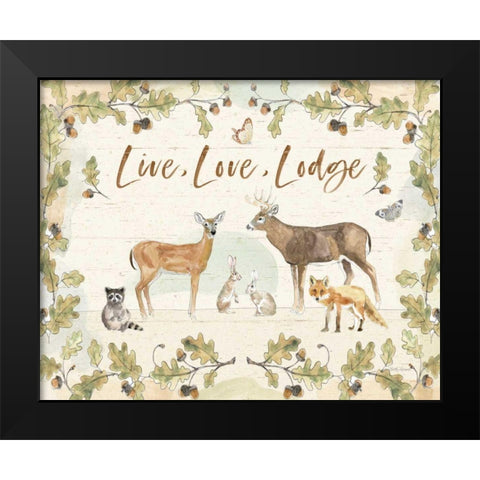 Woodland Wreath IV v2 Black Modern Wood Framed Art Print by Grove, Beth